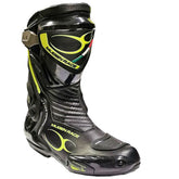 MUGENRACE SPHANTOM 3 MOTOCICLETA ESPORTE BOTAS PRETAS FLUORESCENTES